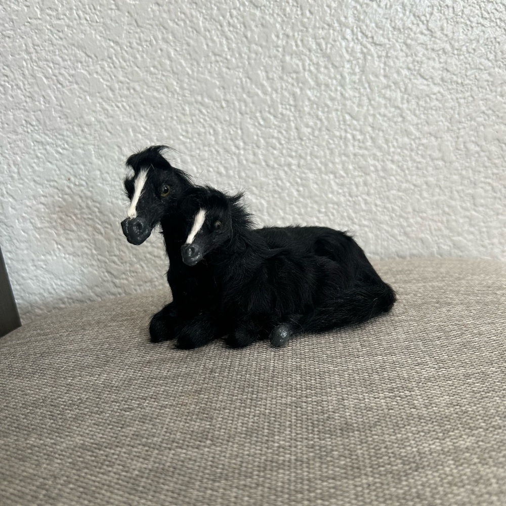 Small black horse pair
